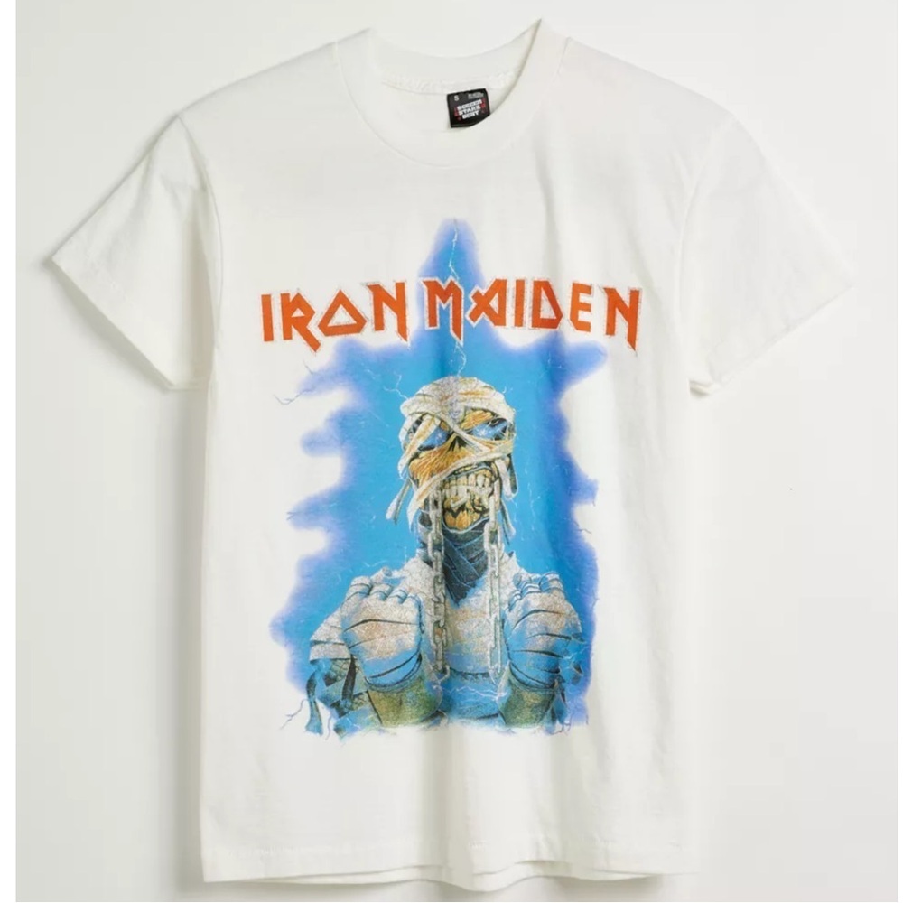 NWOT Urban Outfitters Iron Maiden 1984 World Tour Graphic Tee Size Large